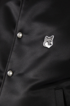Fox Logo Satin Bomber Jacket